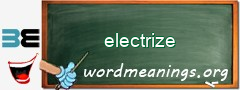 WordMeaning blackboard for electrize